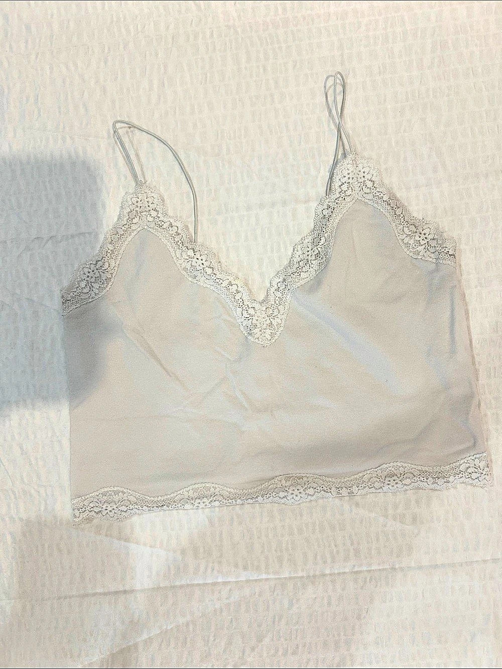 Lace Trim Camisole in White